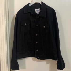 Black denim jacket